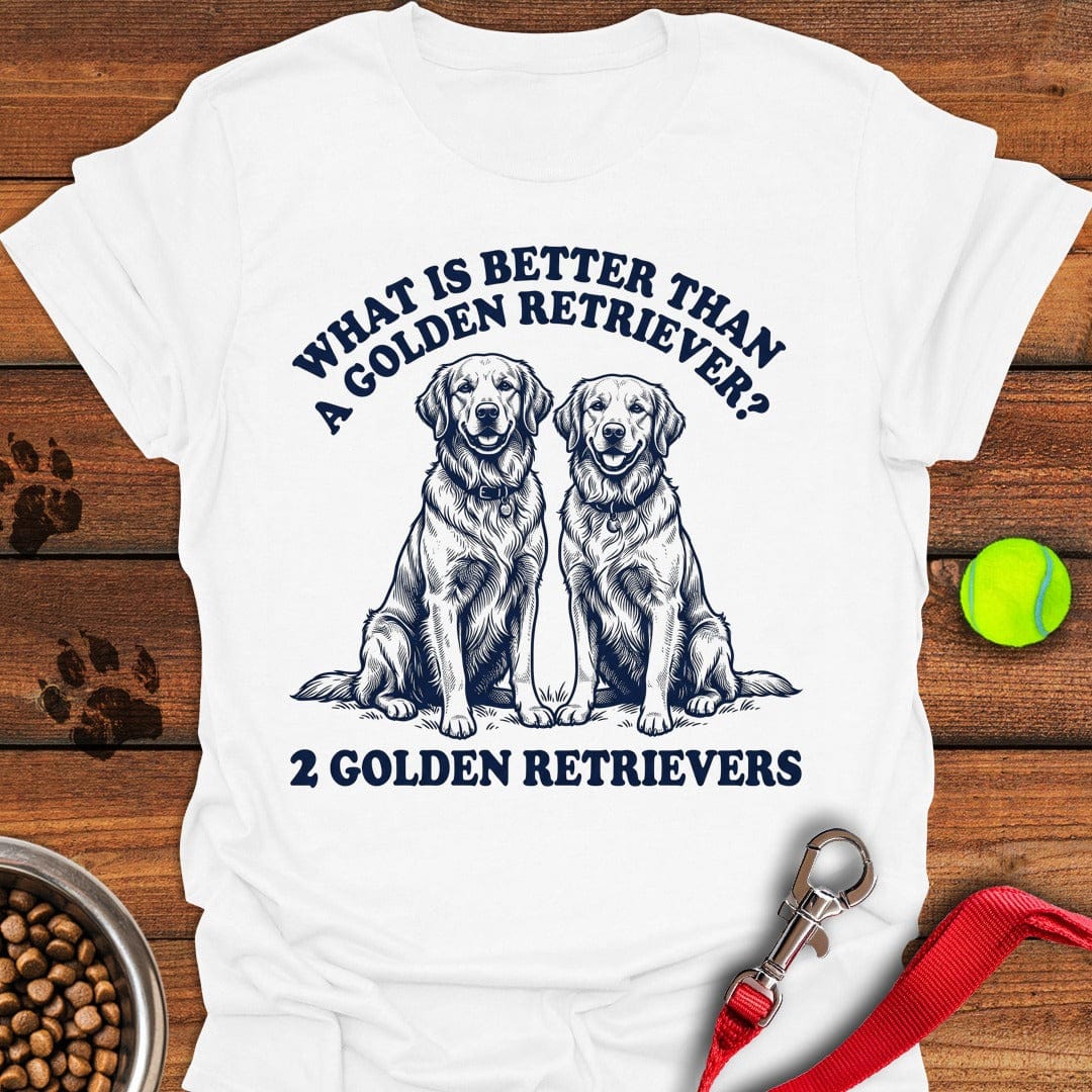 2 Golden Retrievers White