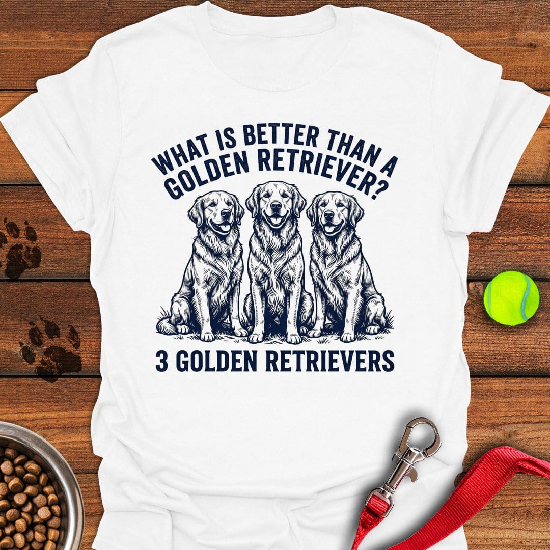 3 Golden Retrievers White