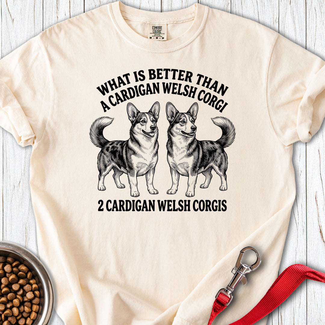2 Cardigan Welsh Corgi Premium Tee — Ivory