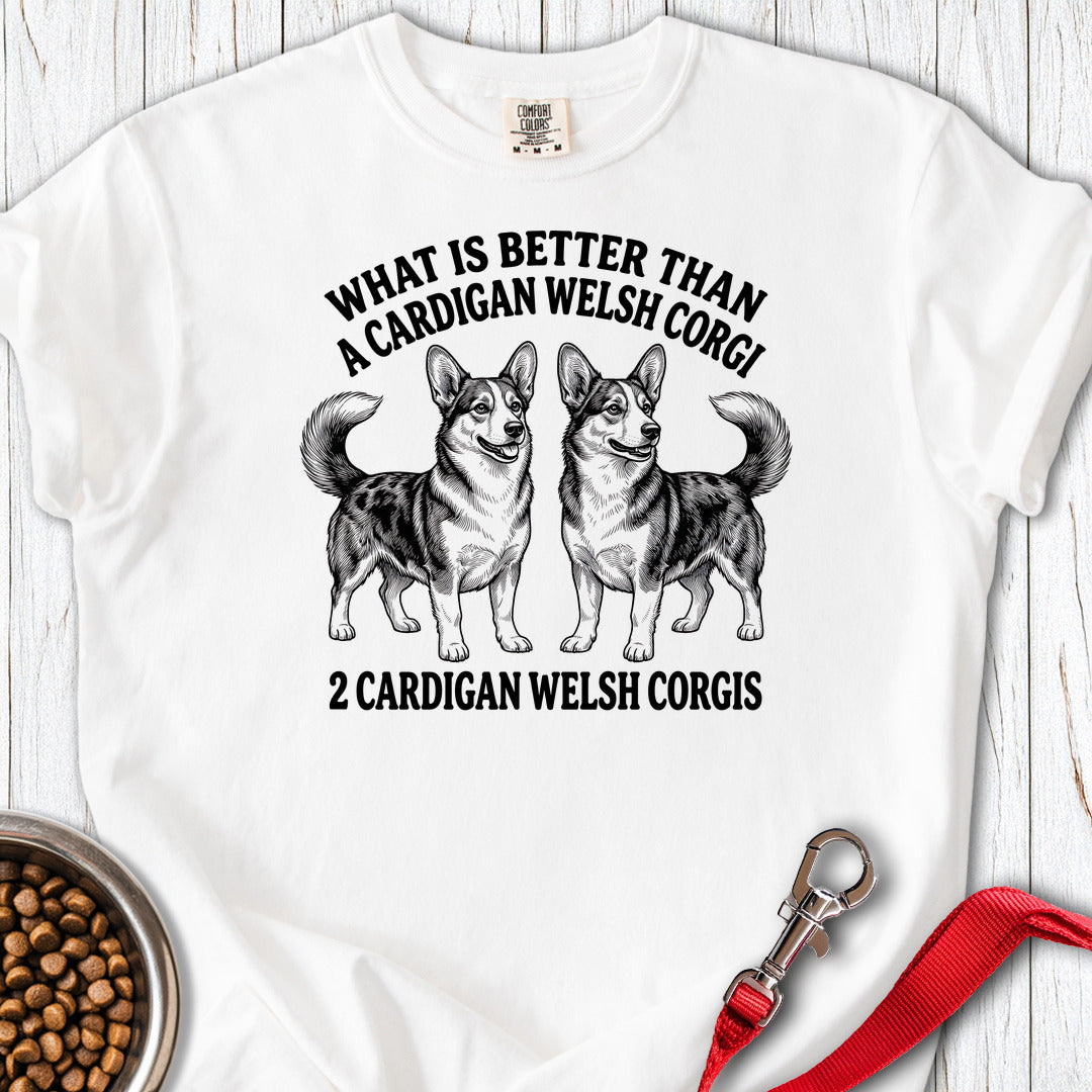 2 Cardigan Welsh Corgi Premium Tee — White