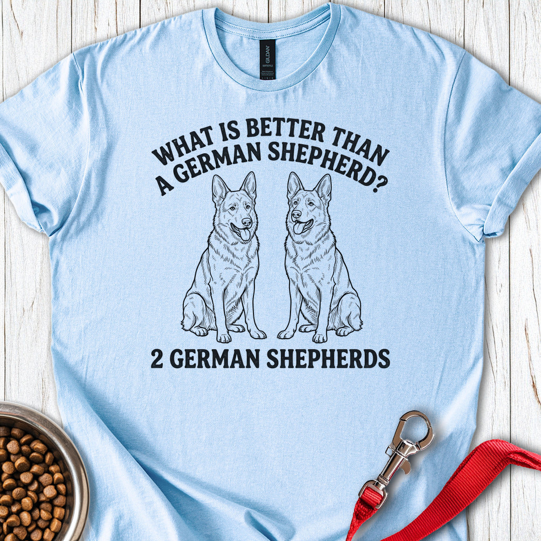 2 German Shepherds Light Blue