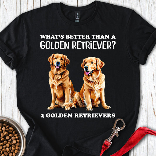 2 Golden Retrievers Black