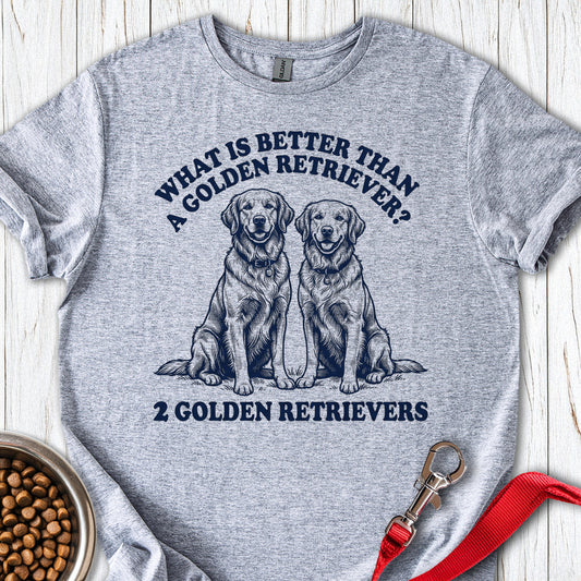 2 Golden Retrievers Sport Grey