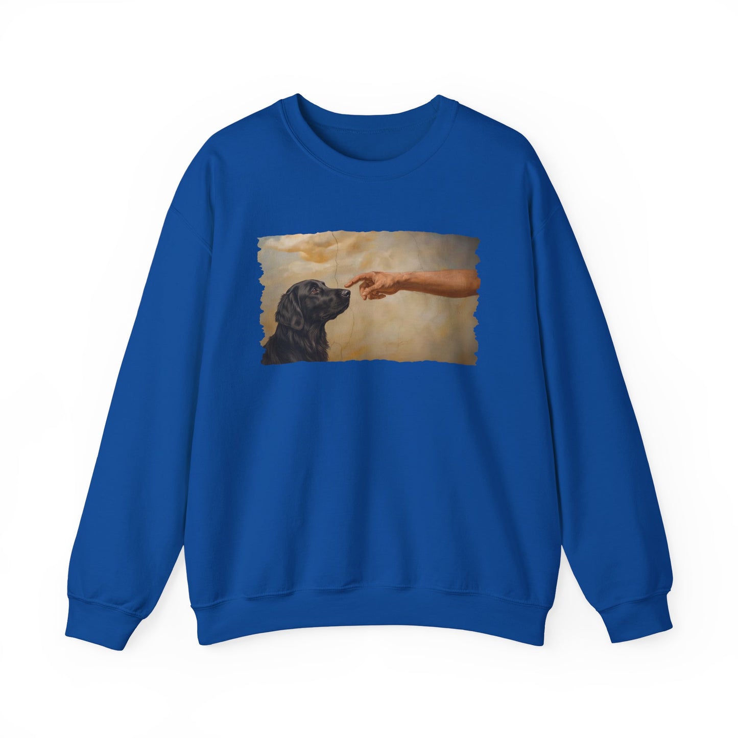 God Creates Flat-Coated Retriever Crewneck Sweatshirt