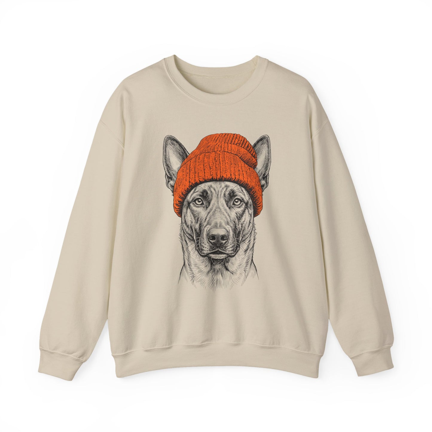 Dutch Shepherd Beanie Crewneck Sweatshirt