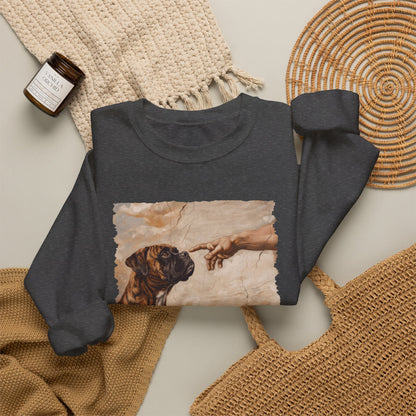 God Creates Brindle Boxer Crewneck Sweatshirt