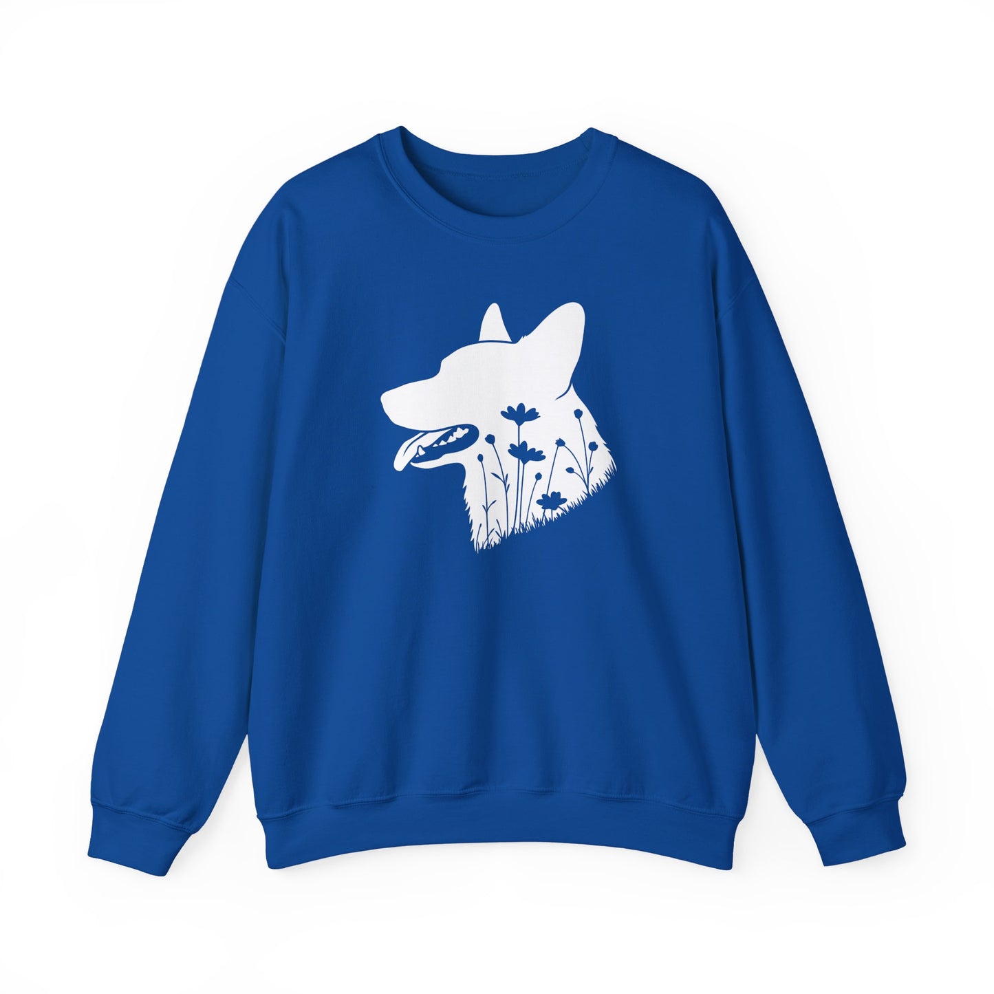 Cardigan Welsh Corgi Flowers Crewneck Sweatshirt