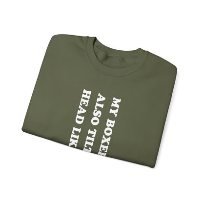 Boxer Tilt Her Head Crewneck Sweatshirt