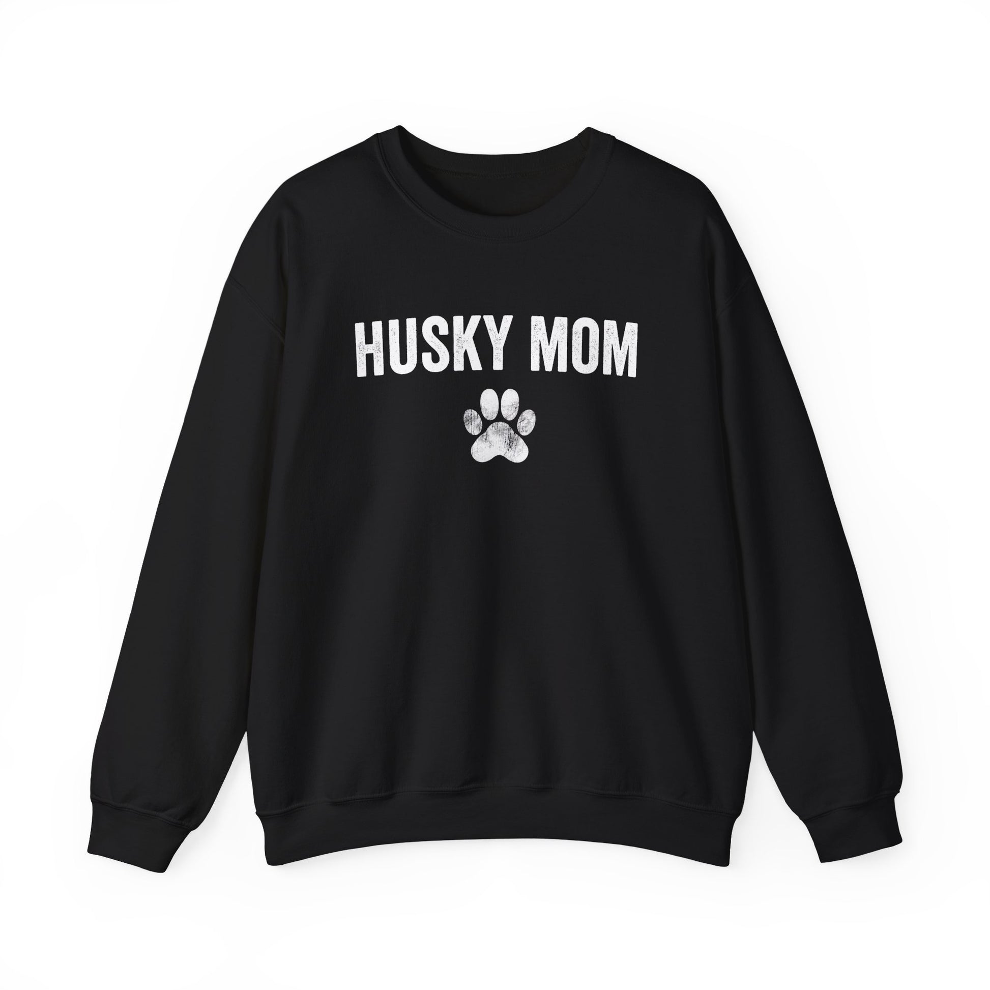 Husky Mom Crewneck Sweatshirt Black