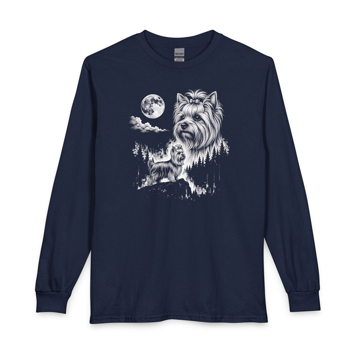 Yorkshire Terrier Moonlight Long Sleeve Navy