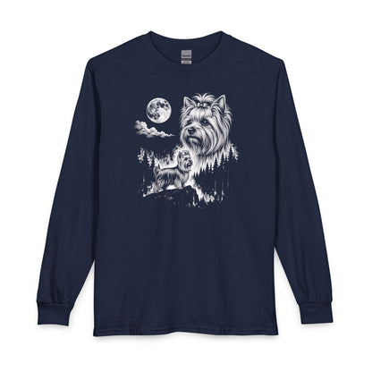 Yorkshire Terrier Moonlight Long Sleeve Navy