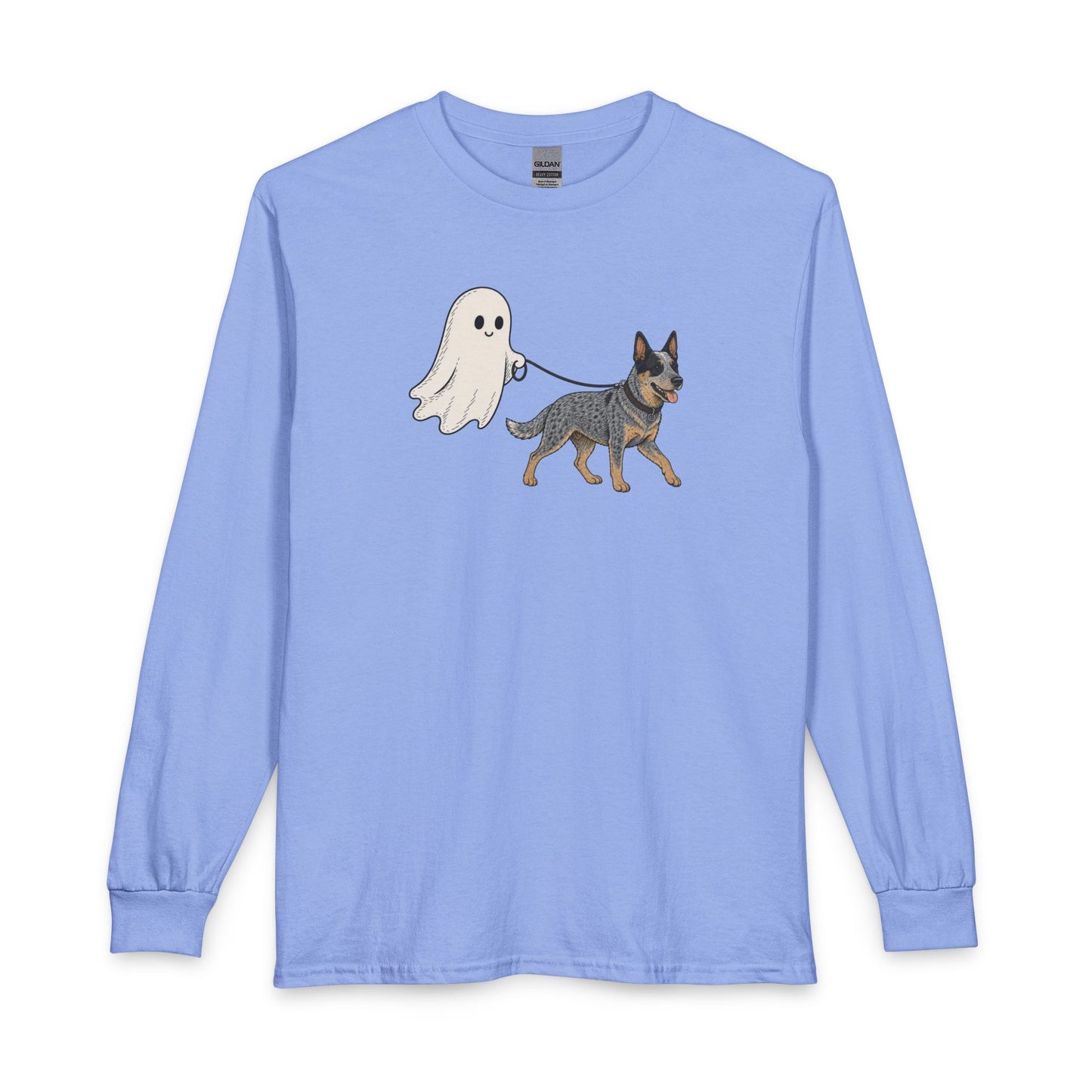 Blue Heeler Ghost Halloween Long Sleeve