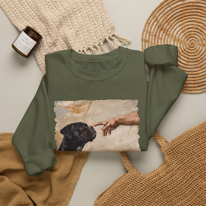 God Creates Black Boxer Crewneck Sweatshirt
