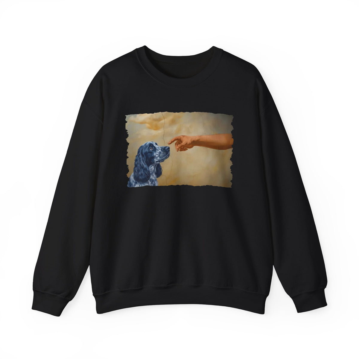 God Creates Blue Roan Cocker Spaniel Crewneck Sweatshirt