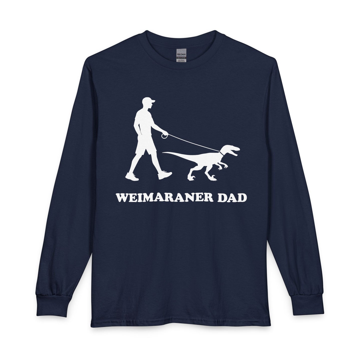 Weimaraner Dad Long Sleeve Navy