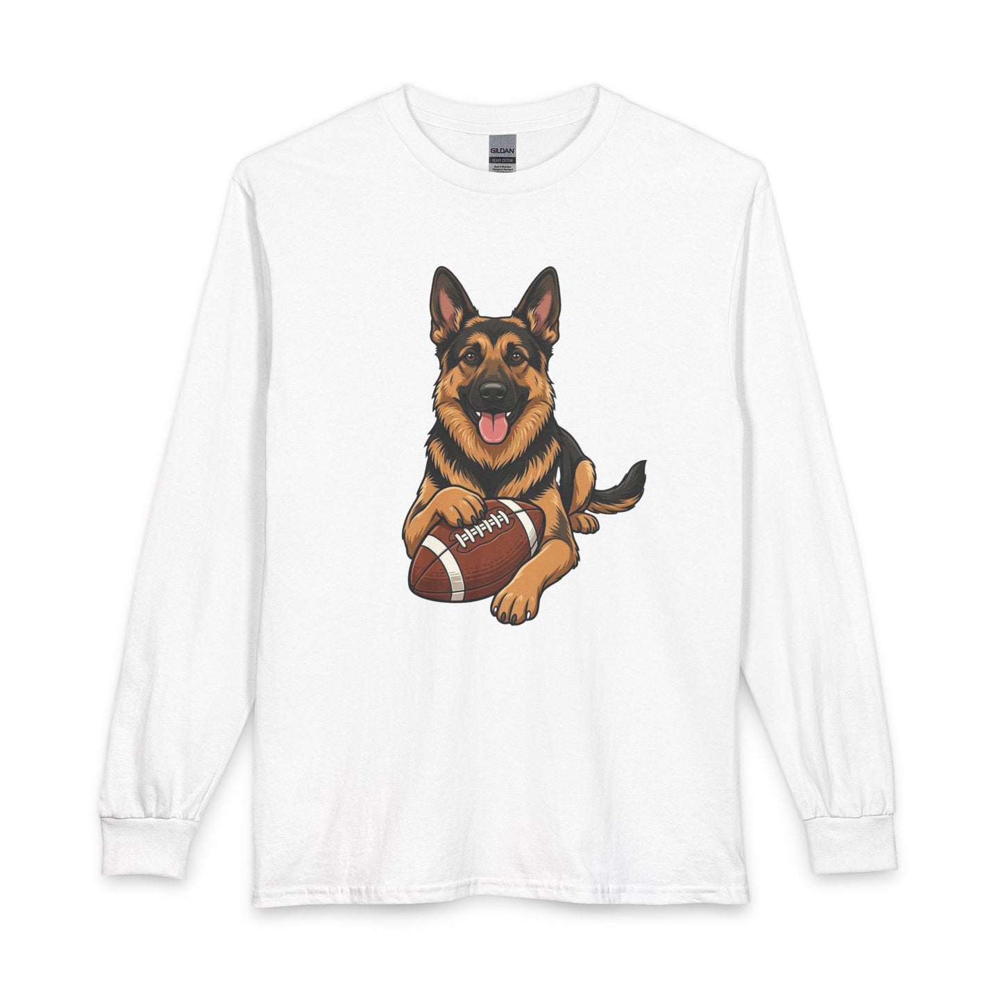 German Shepherd Football Long Sleeve