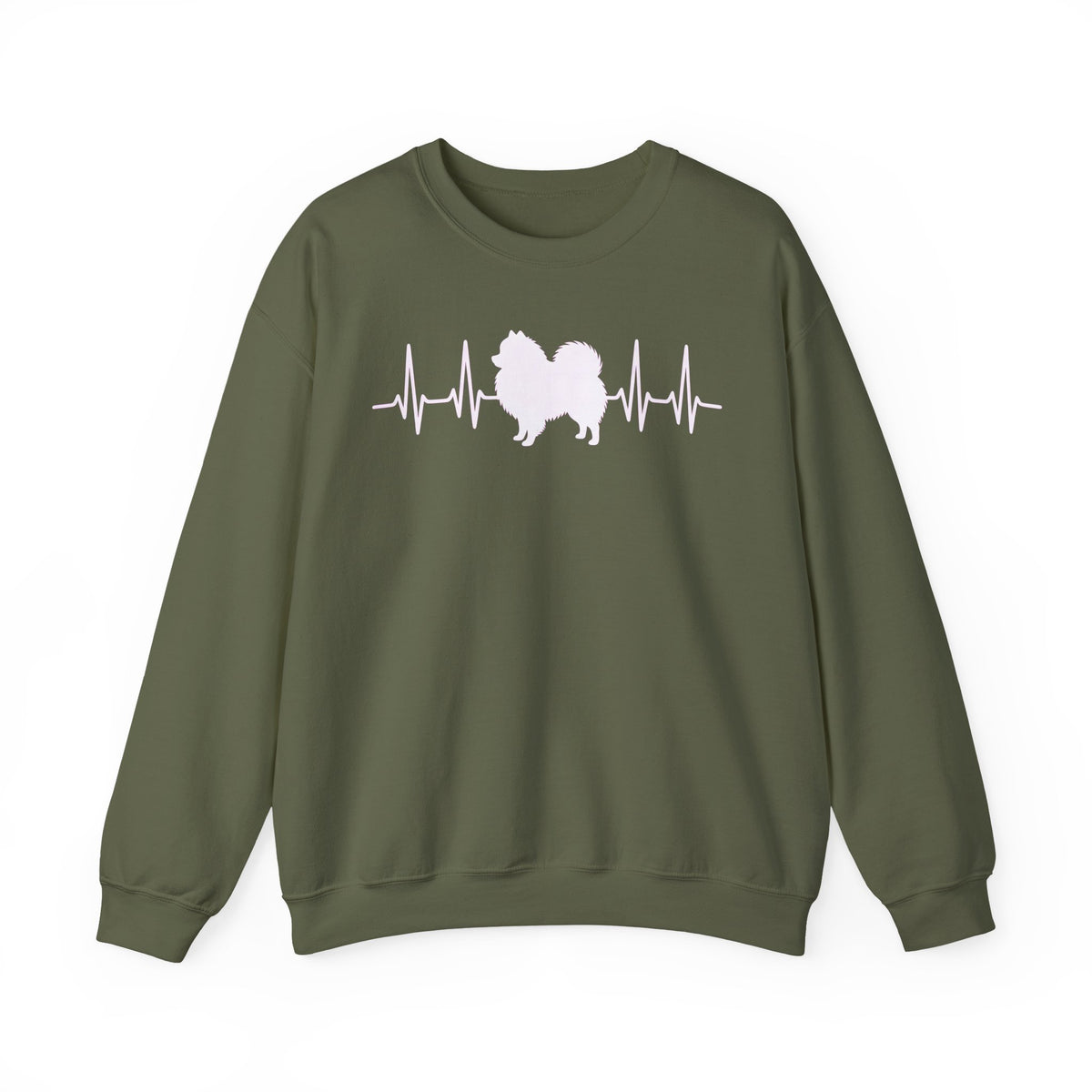 Pomeranian Heartbeat Crewneck Sweatshirt