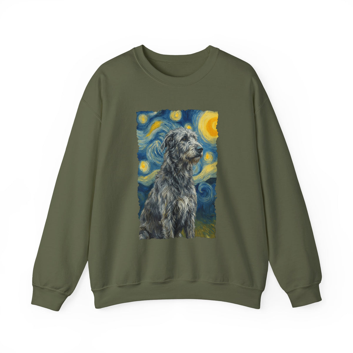Irish Wolfhound Van Gogh Crewneck Sweatshirt