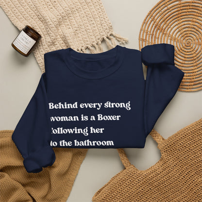 Boxer Strong Woman Crewneck Sweatshirt