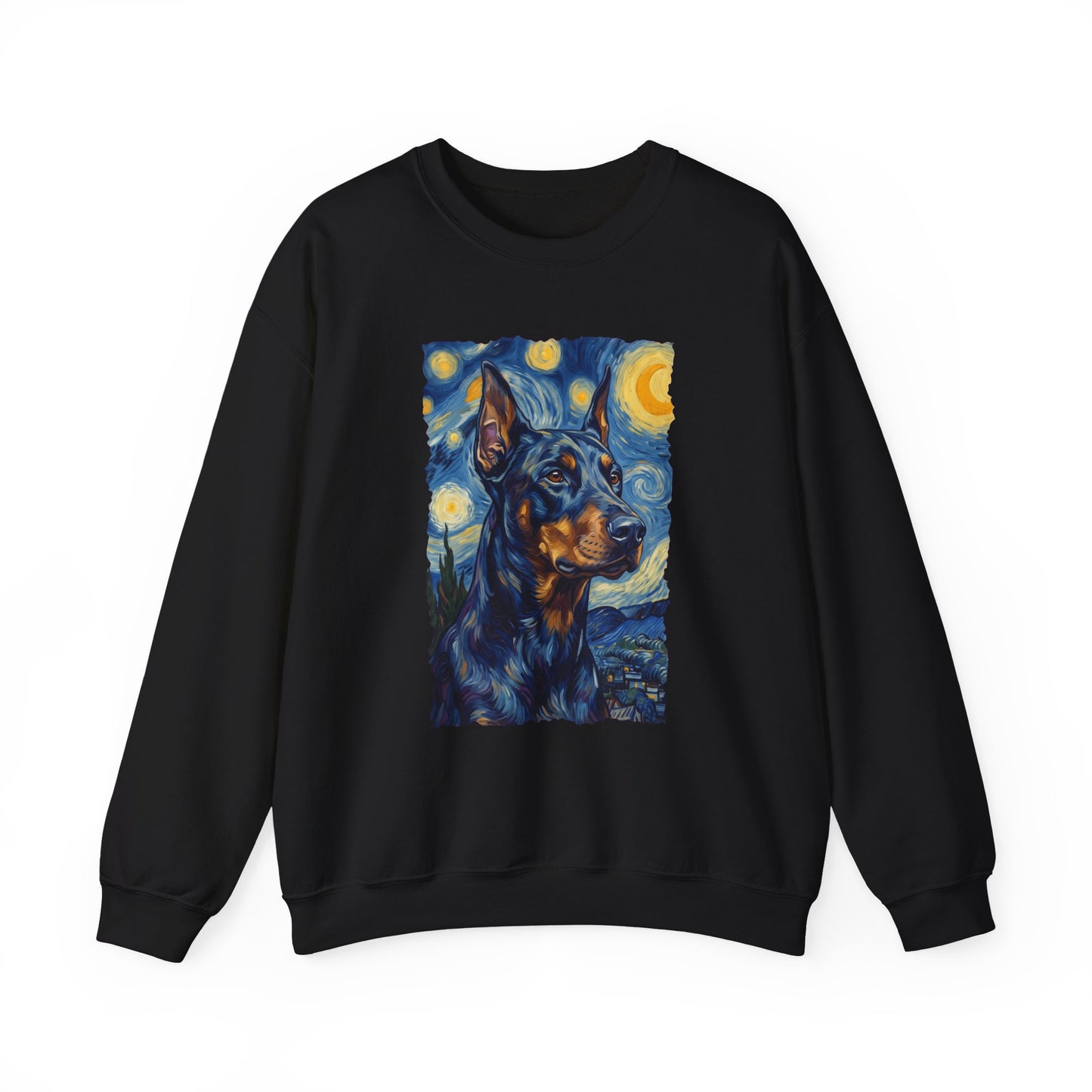 Doberman Van Gogh Crewneck Sweatshirt