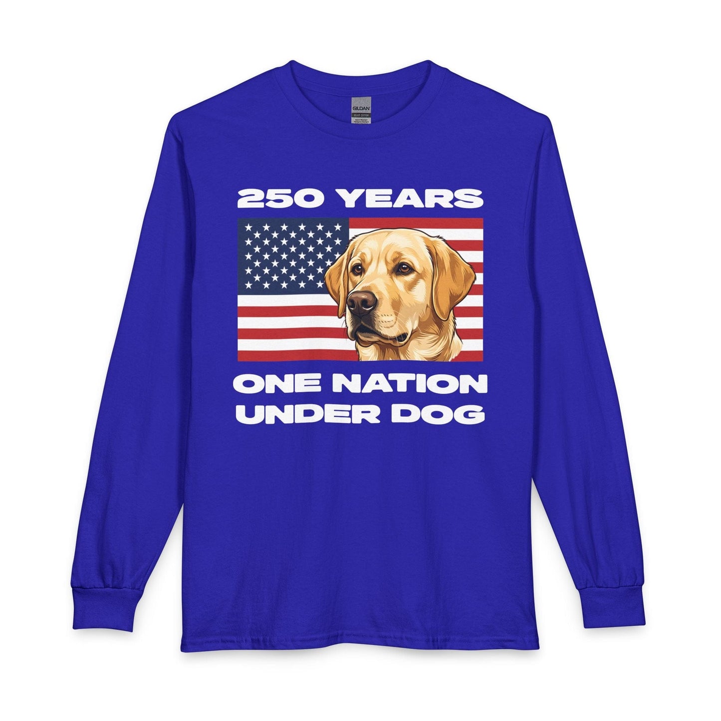 Yellow Labrador 250 Years USA Long Sleeve Royal