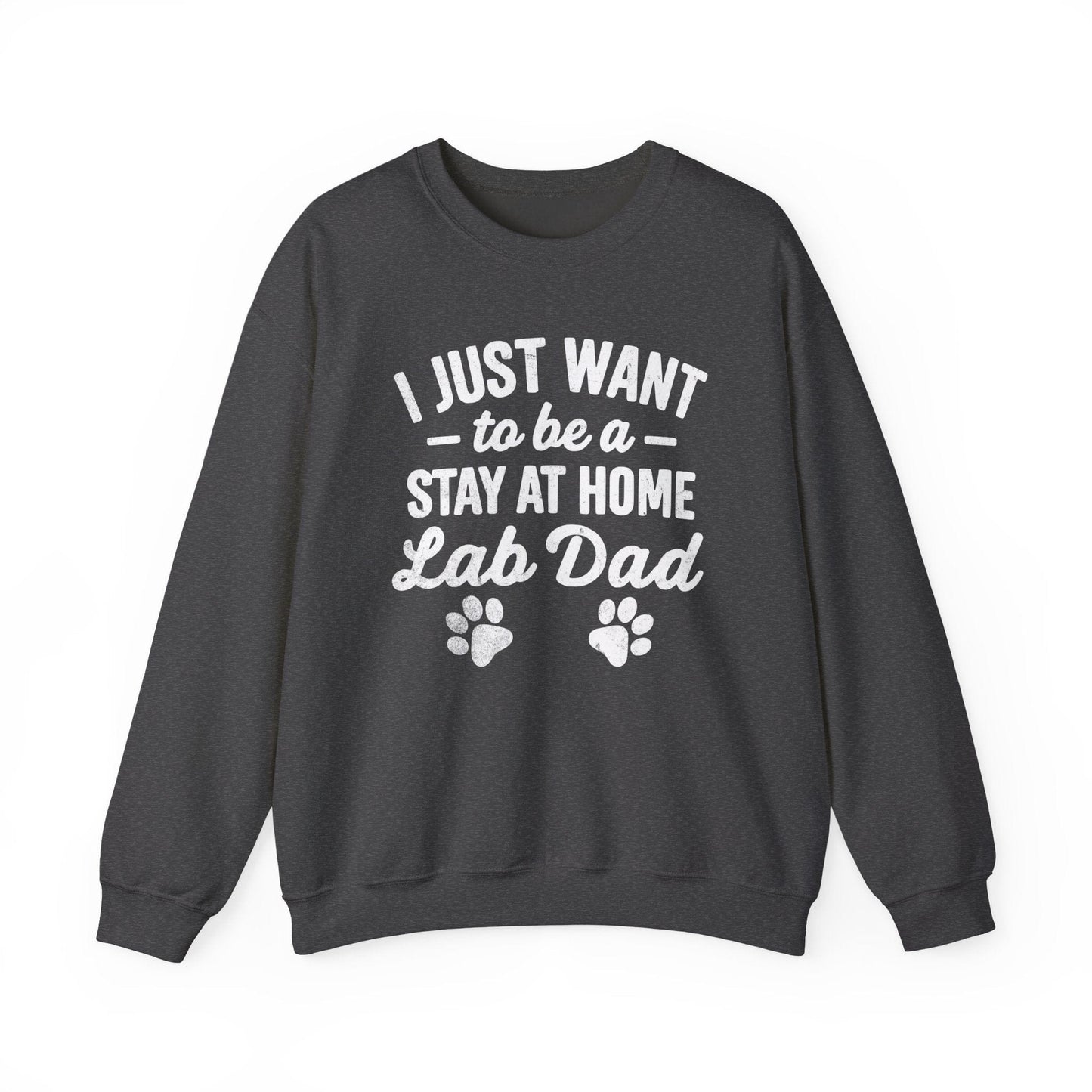 Lab Dad Crewneck Sweatshirt Dark Heather