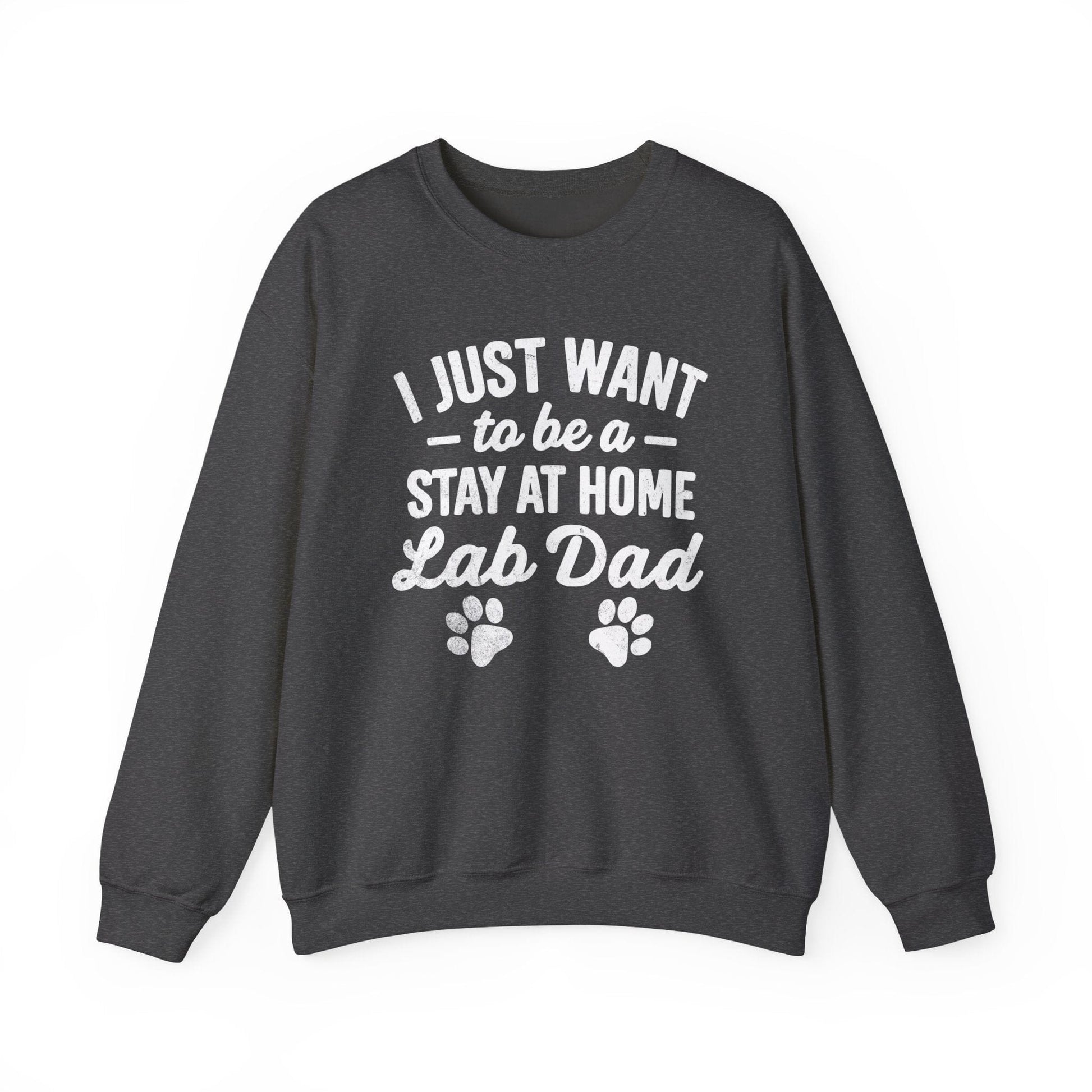 Lab Dad Crewneck Sweatshirt Dark Heather
