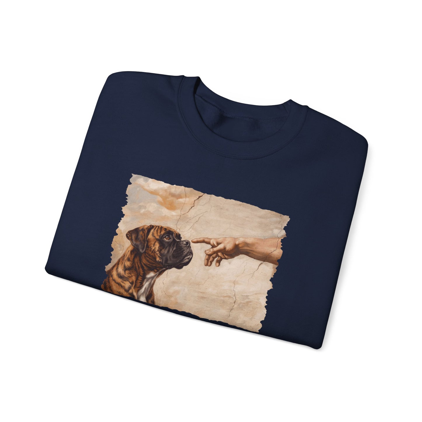 God Creates Brindle Boxer Crewneck Sweatshirt