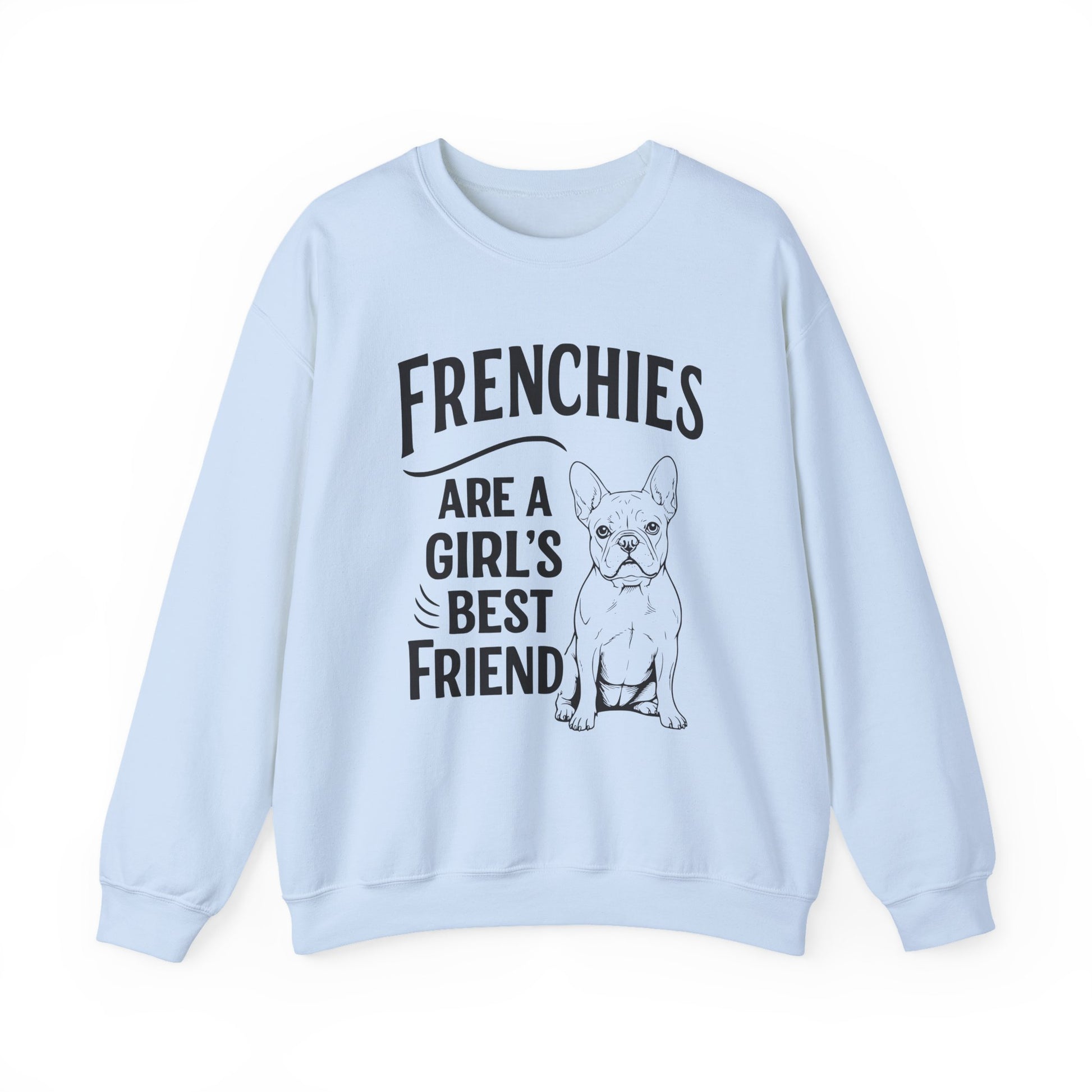 Frenchies & Girls Crewneck Sweatshirt Light Blue