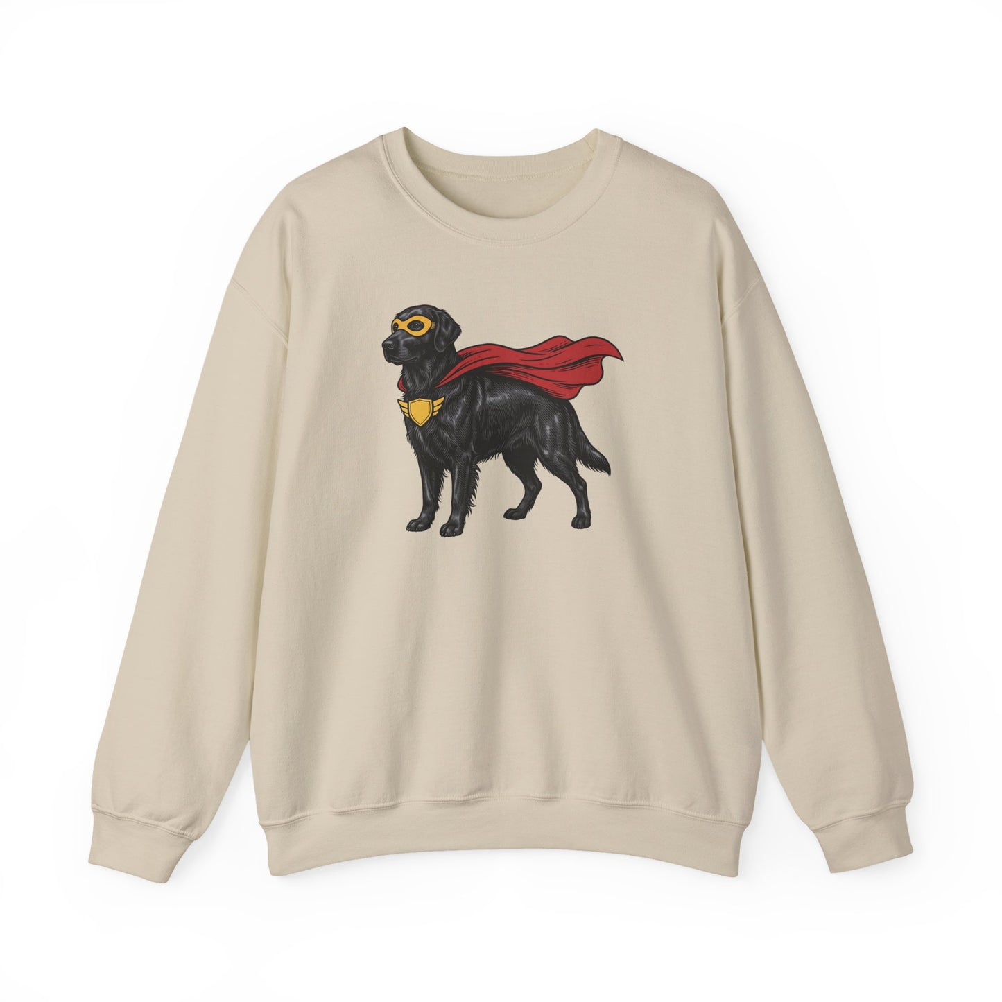 Flat Coated Retriever Superhero Crewneck Sweatshirt