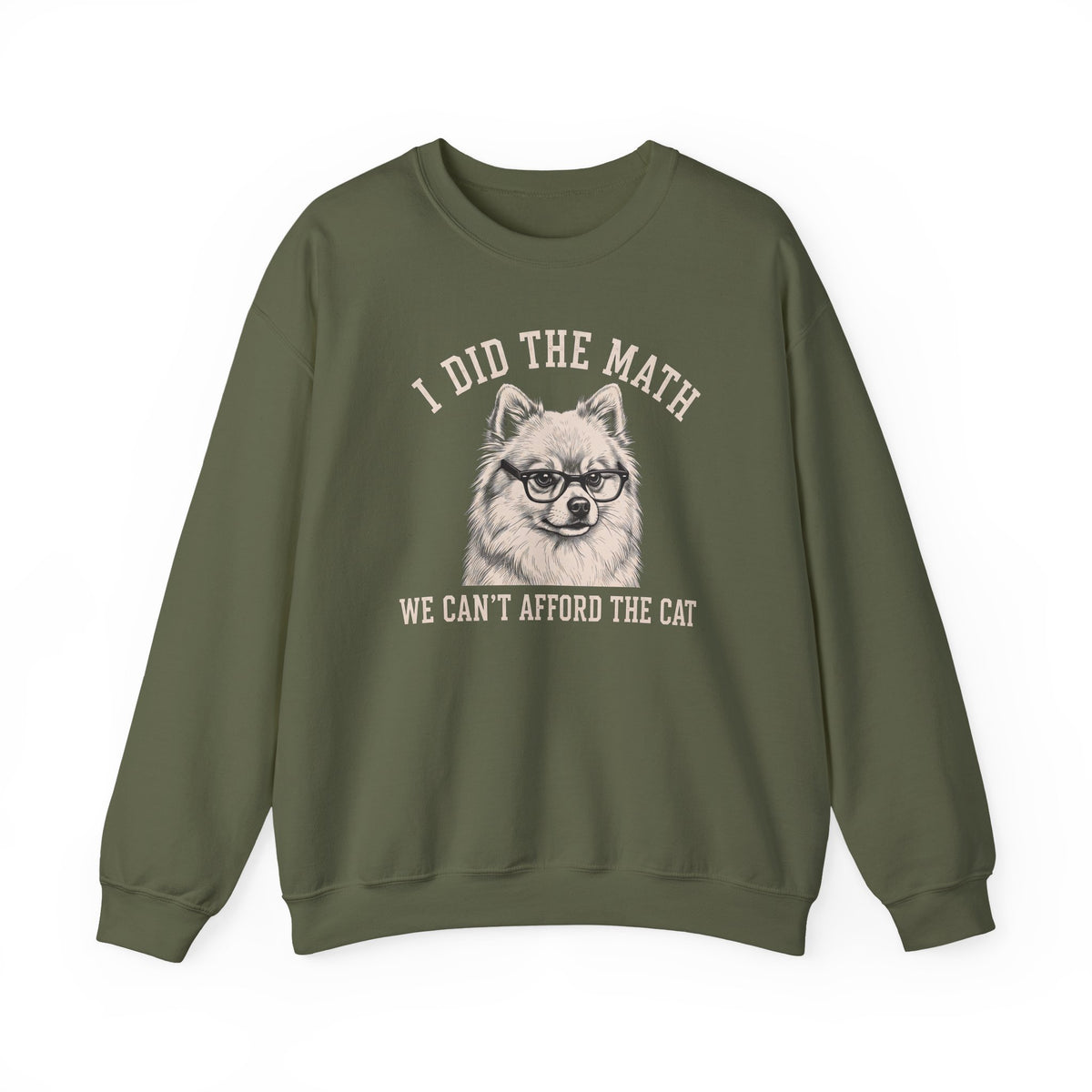 Pomeranian I Did The Math Crewneck Sweatshirt