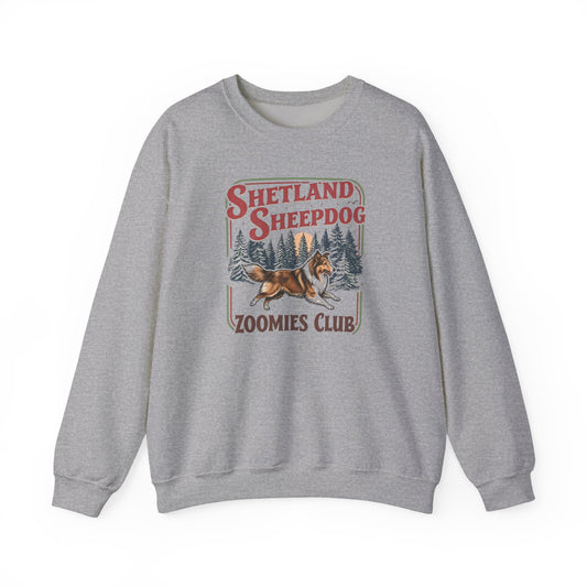 Shetland Sheepdog Zoomies Club Crewneck Sweatshirt