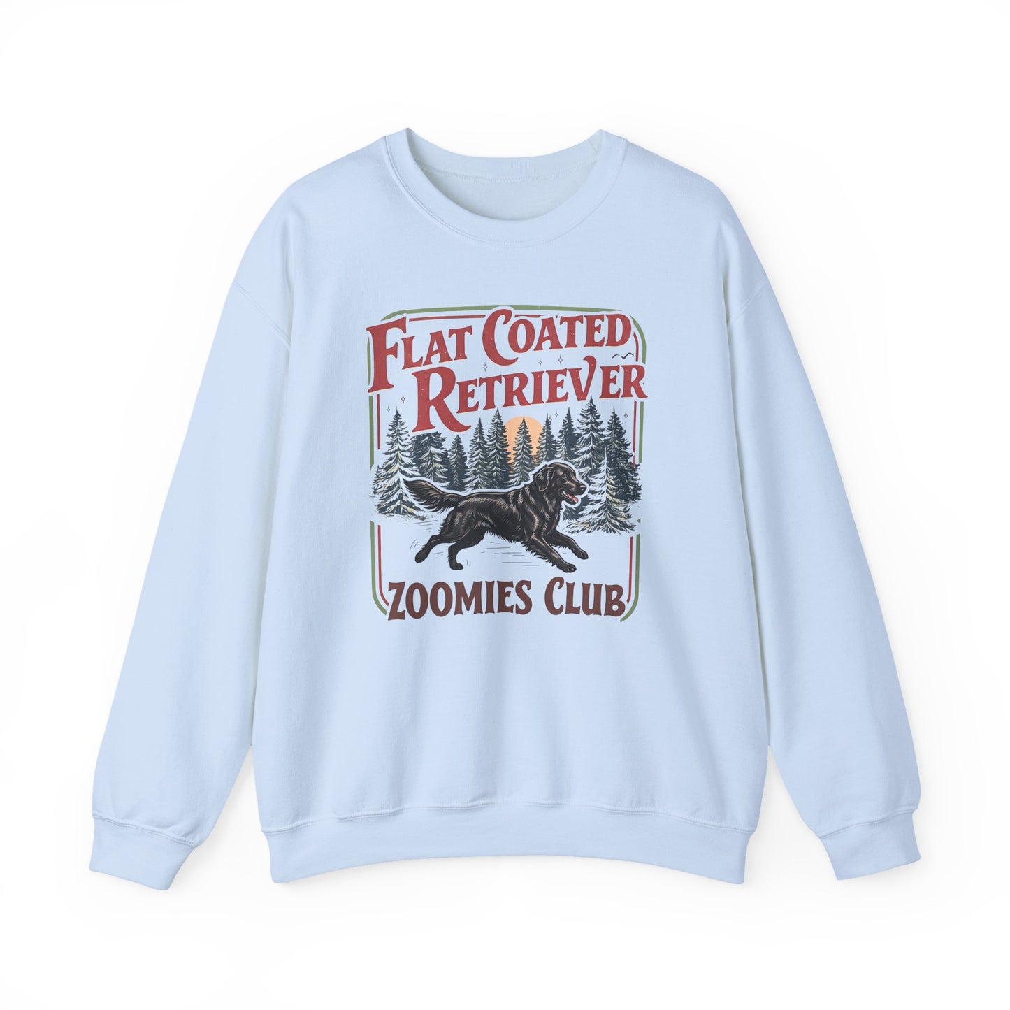 Flat Coated Retriever Zoomies Club Crewneck Sweatshirt