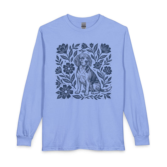Beagle Linocut Long Sleeve
