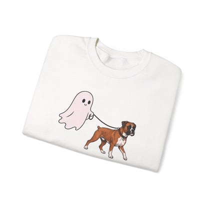 Halloween Ghost Boxer Crewneck Sweatshirt
