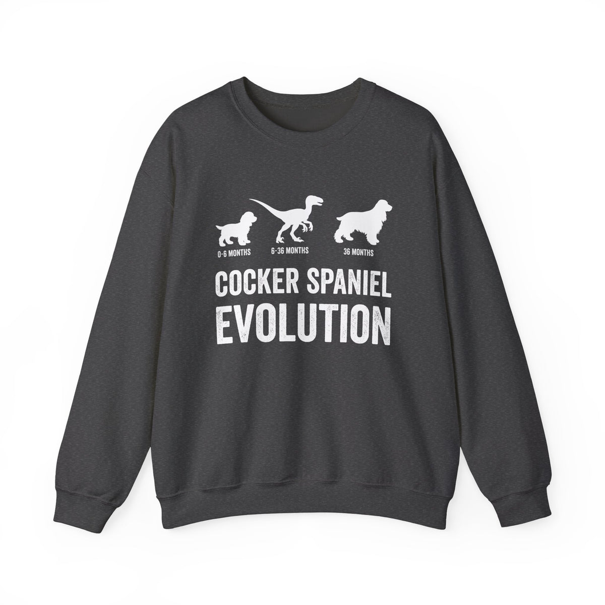 Cocker Spaniel Evolution Crewneck Sweatshirt