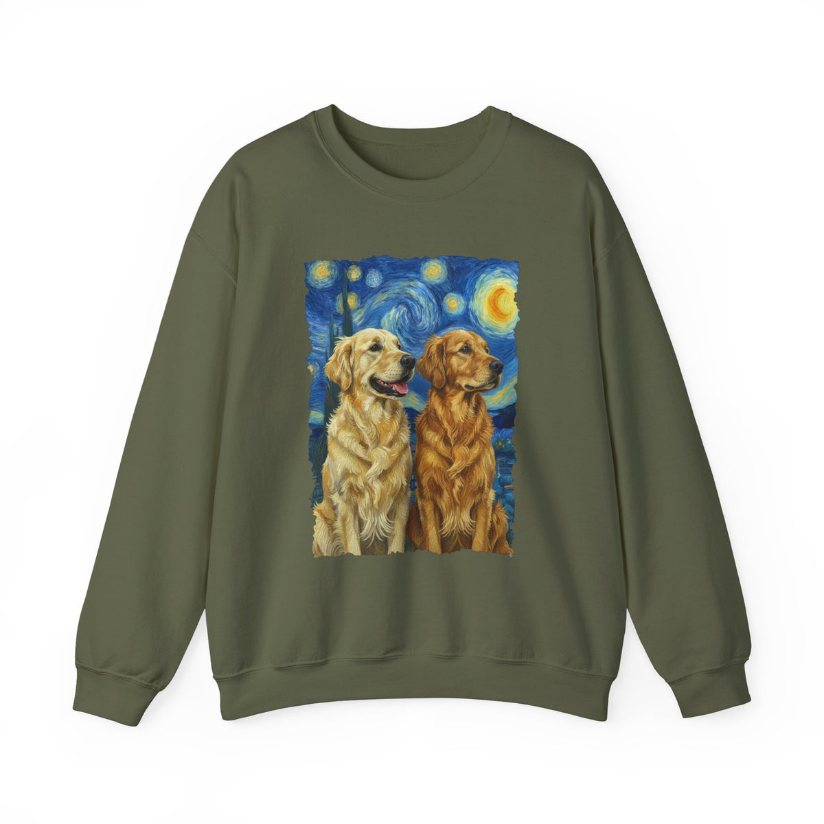 Golden Retriever Starry Night Crewneck Sweatshirt