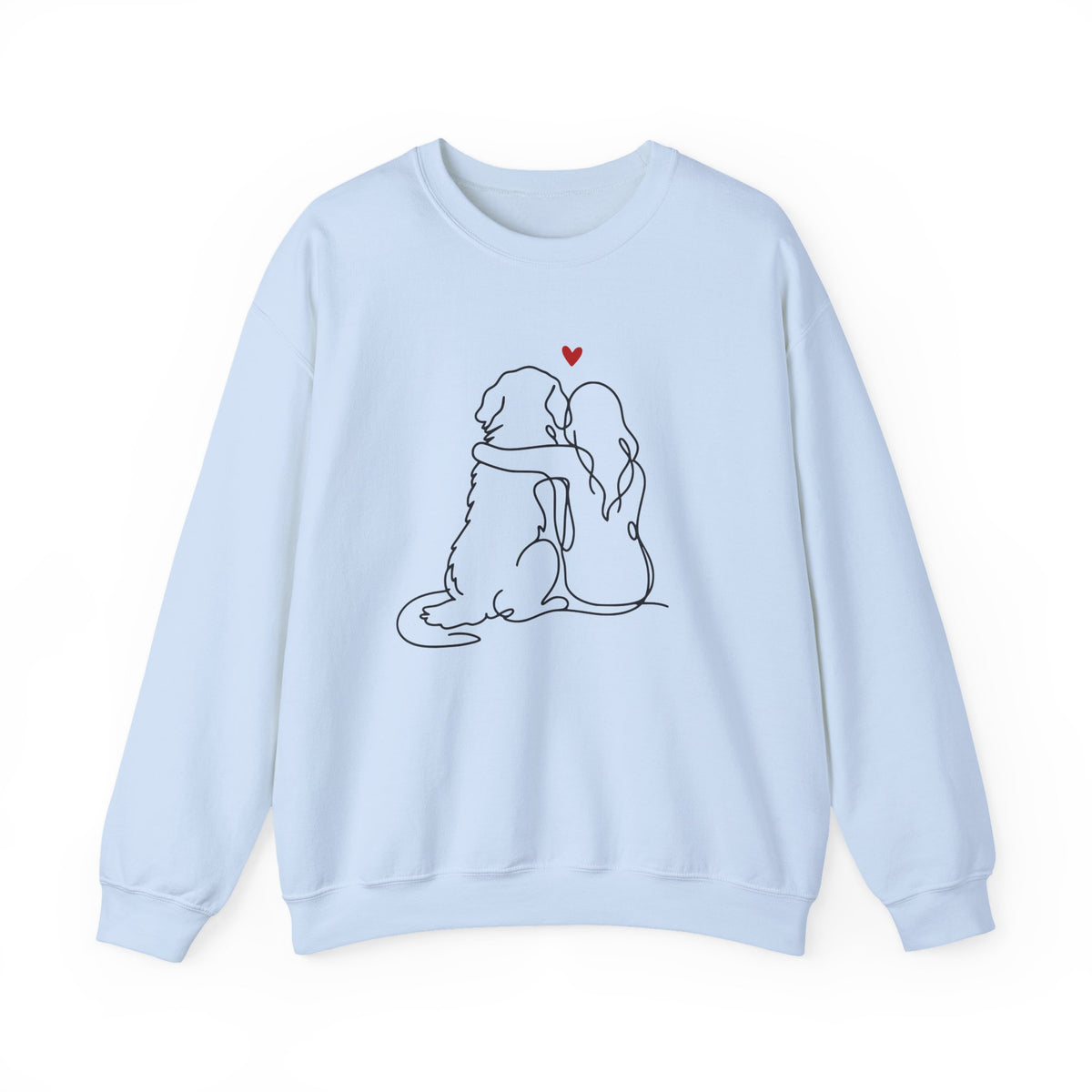Golden Retriever and Girl Pink Crewneck Sweatshirt