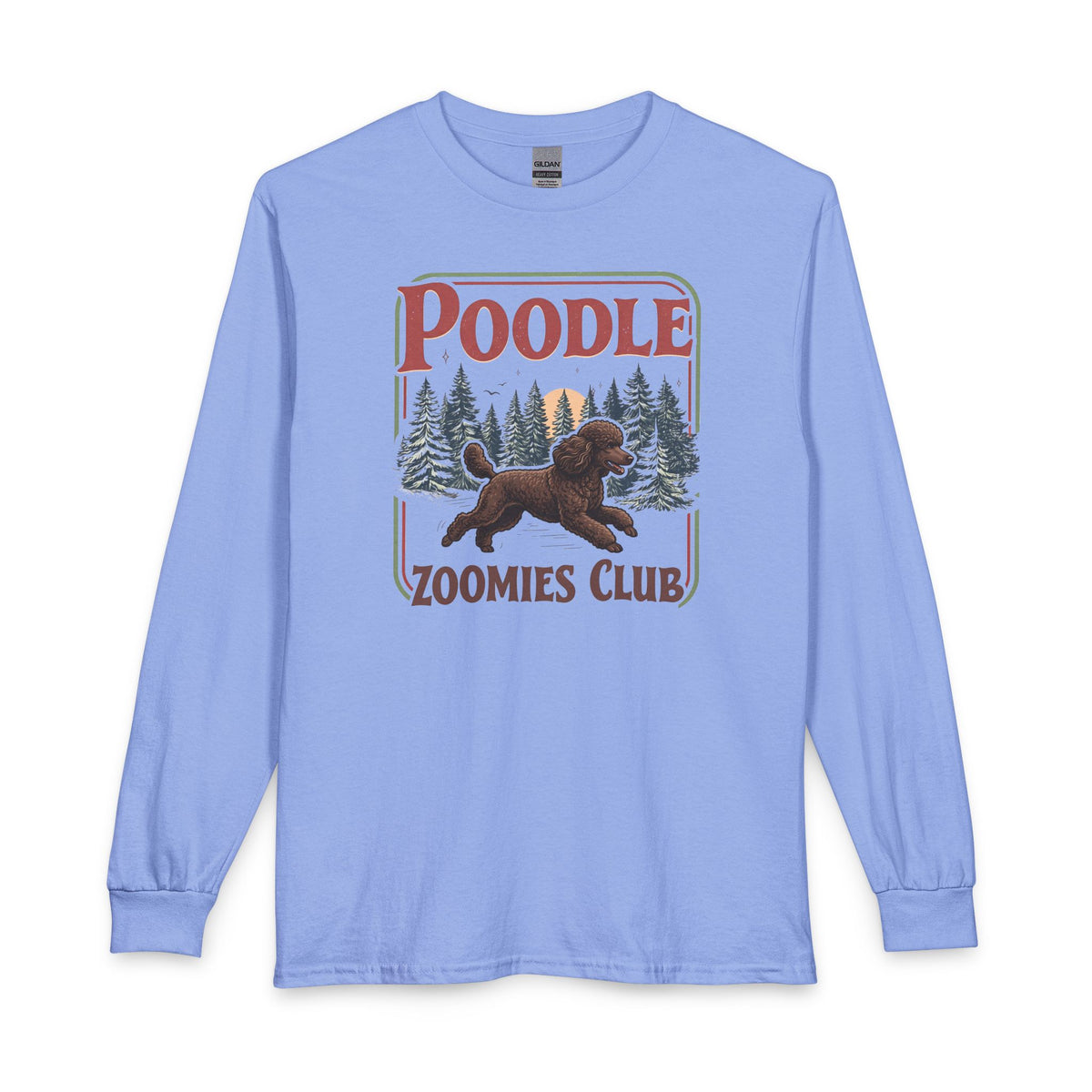 Standard Poodle Zoomies Club Chocolate Long Sleeve
