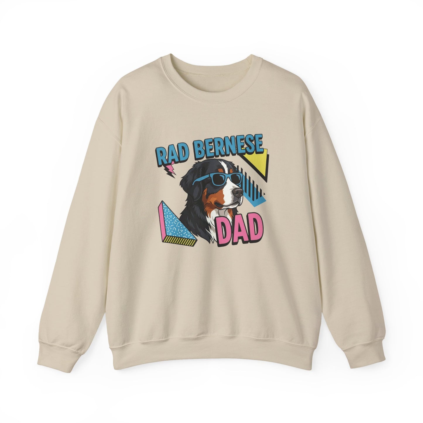 Rad Bernese Dad 90's Crewneck Sweatshirt Sand