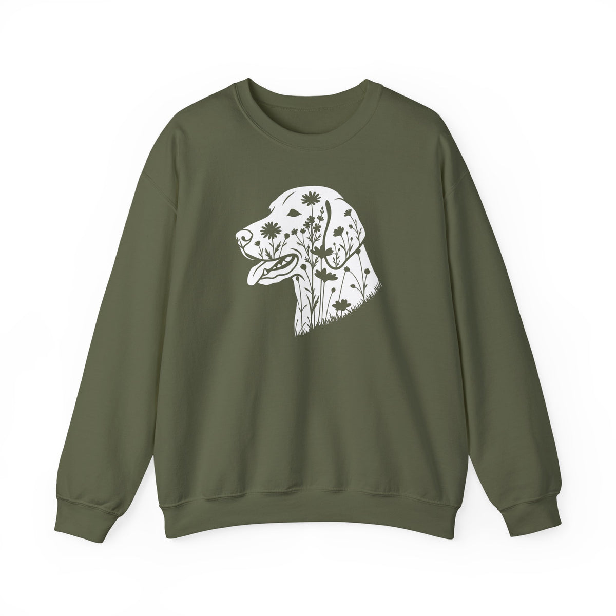 Vizsla Flowers Crewneck Sweatshirt