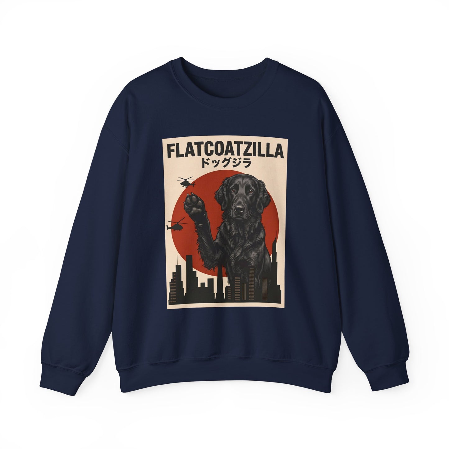 Flat Coated Retriever Flatcoatzilla Crewneck Sweatshirt