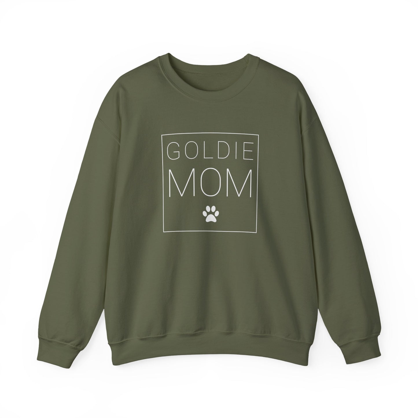 Golden Retriever Mom Crewneck Sweatshirt Military Green