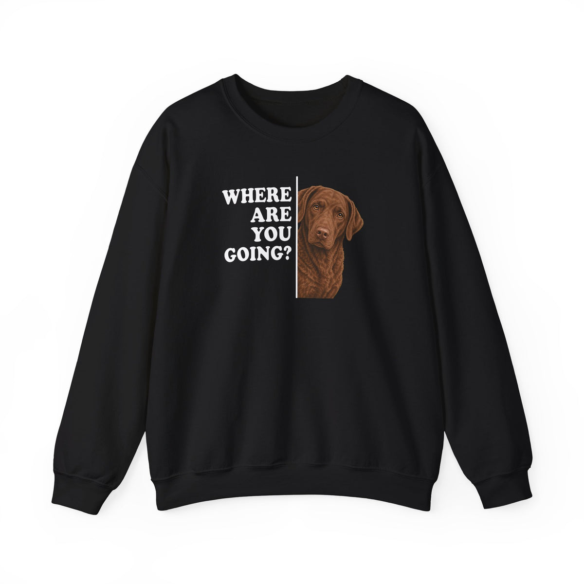 Chesapeake Bay Retriever Where Are You Going Crewneck Sweatshirt