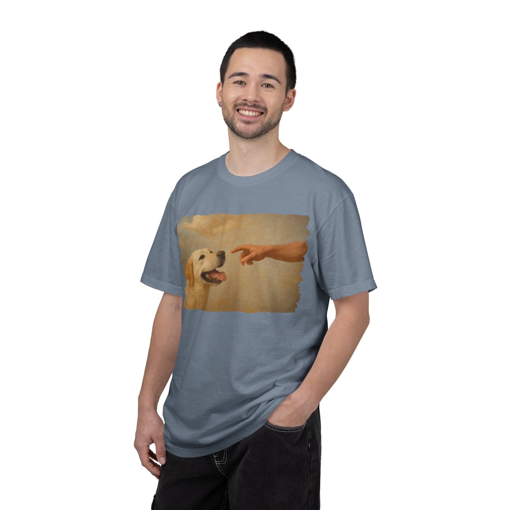 God Creates Yellow Lab Premium Tee
