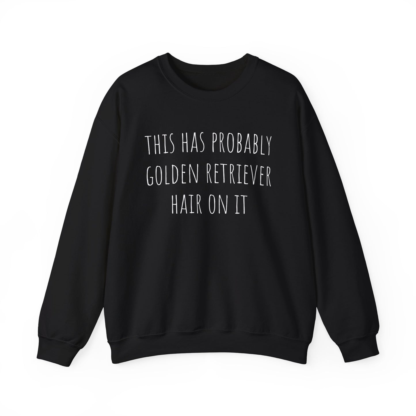 Golden Retriever Hair Crewneck Sweatshirt Black