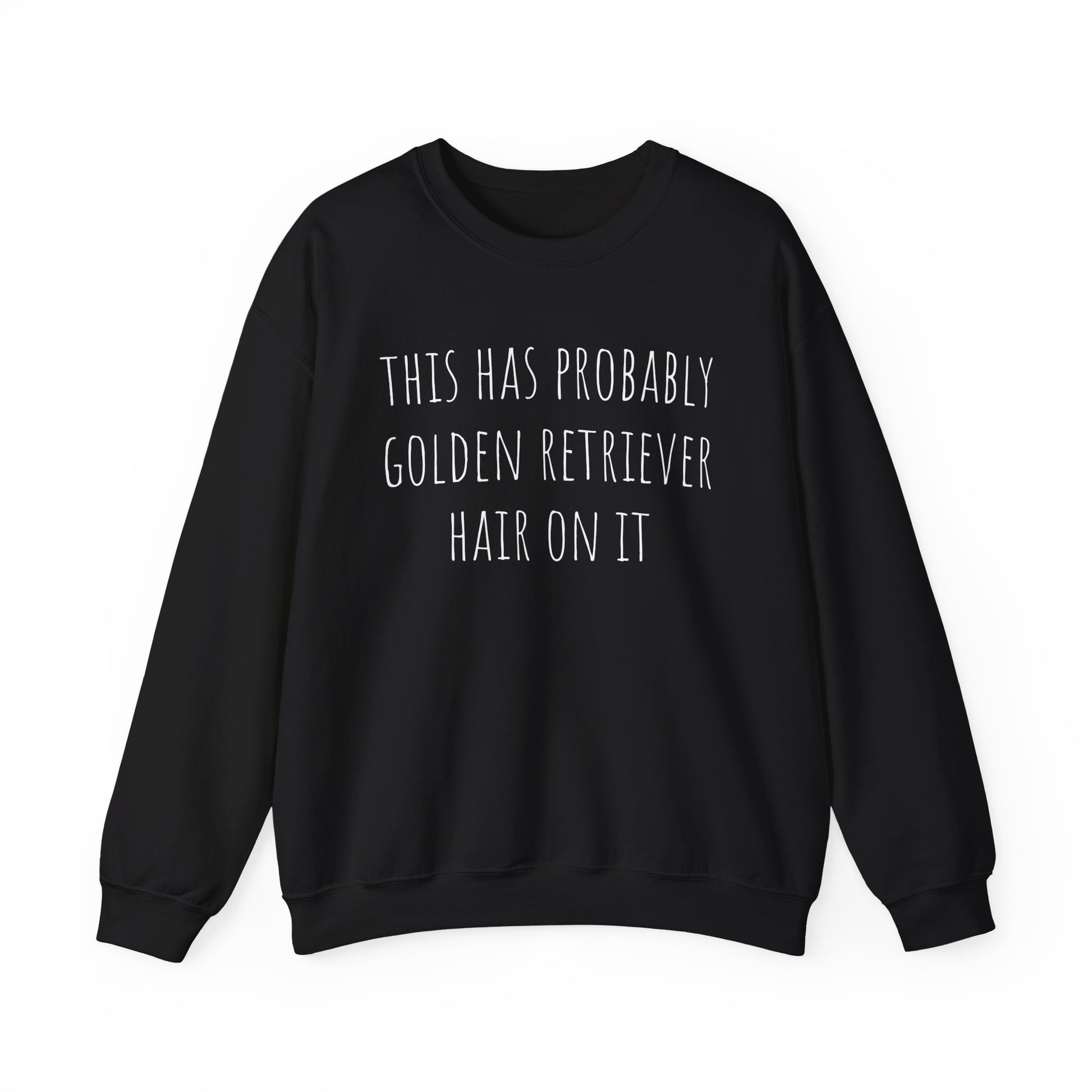 Golden Retriever Hair Crewneck Sweatshirt Black