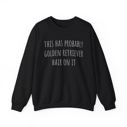 Golden Retriever Hair Crewneck Sweatshirt Black