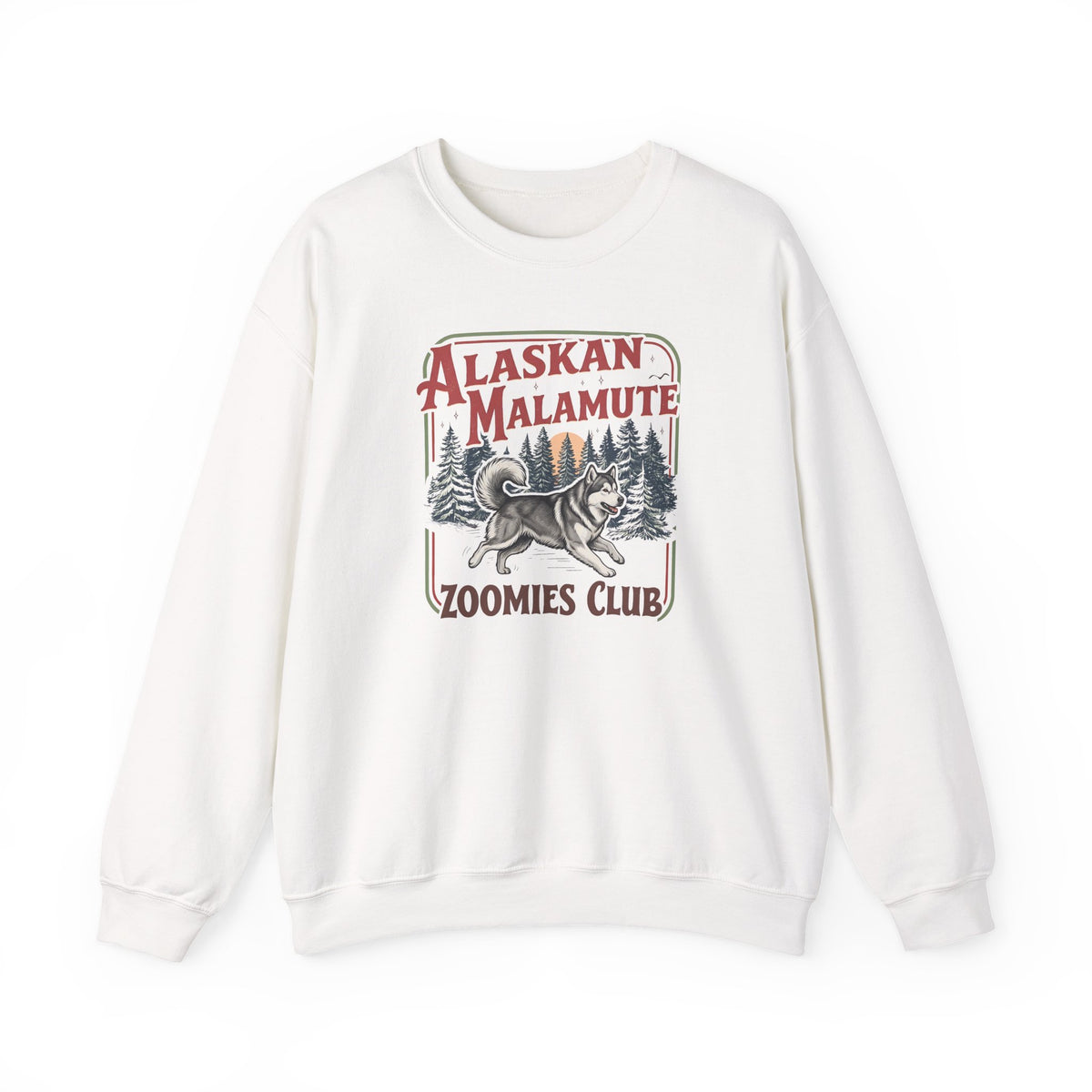 Alaskan Malamute Zoomies Club Crewneck Sweatshirt