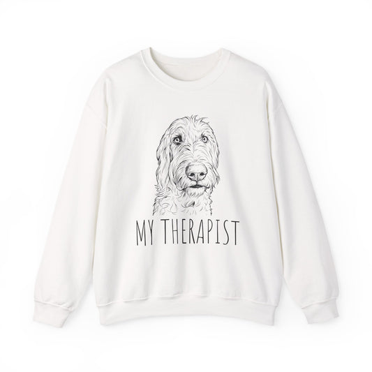 My Therapist Irish Wolfshound Crewneck Sweatshirt